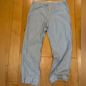 GAP Light Blue and White Striped Lounge Pants